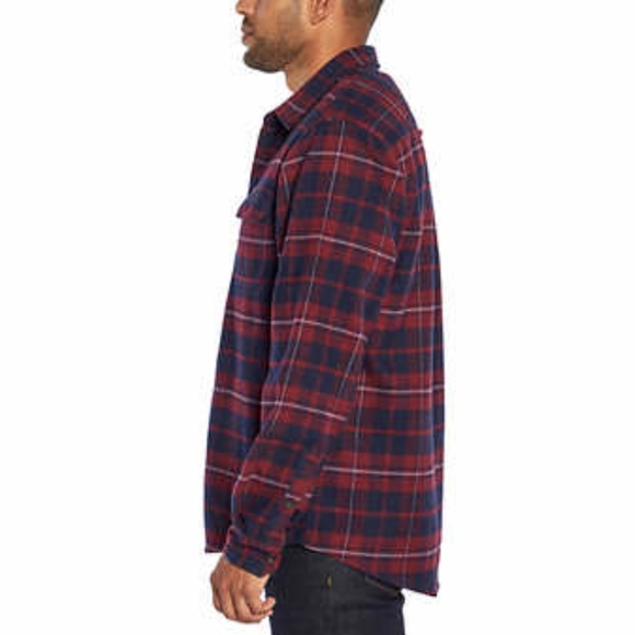 Orvis Men’s Brawny Flannel Shirt, Color RED, XL Tall - Picture 2 of 8